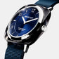 Clubmaster Chic Women Quartz Blue Dial Analog NATO Watch 21536.SA.UB.33.NMB