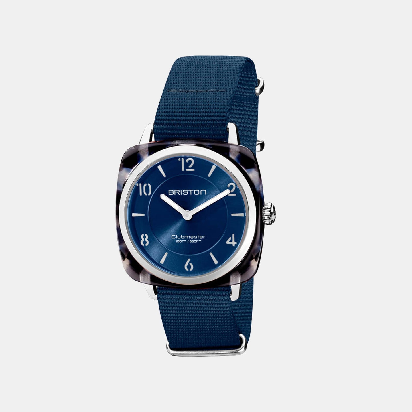 Clubmaster Chic Women Quartz Blue Dial Analog NATO Watch 21536.SA.UB.33.NMB