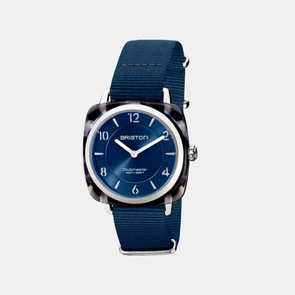 Clubmaster Chic Women Quartz Blue Dial Analog NATO Watch 21536.SA.UB.33.NMB