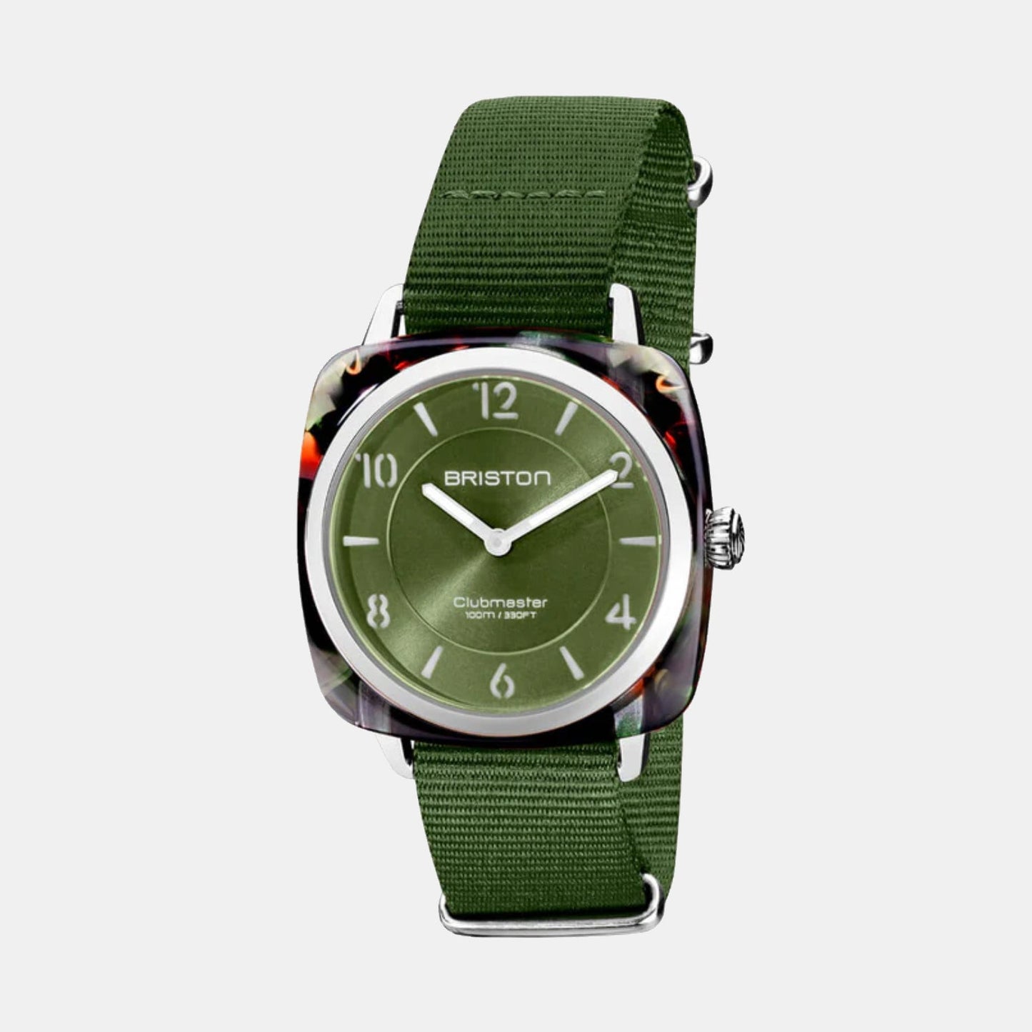 Clubmaster Chic Women Quartz Green Dial Analog NATO Watch 21536.SA.UG.26.NOL