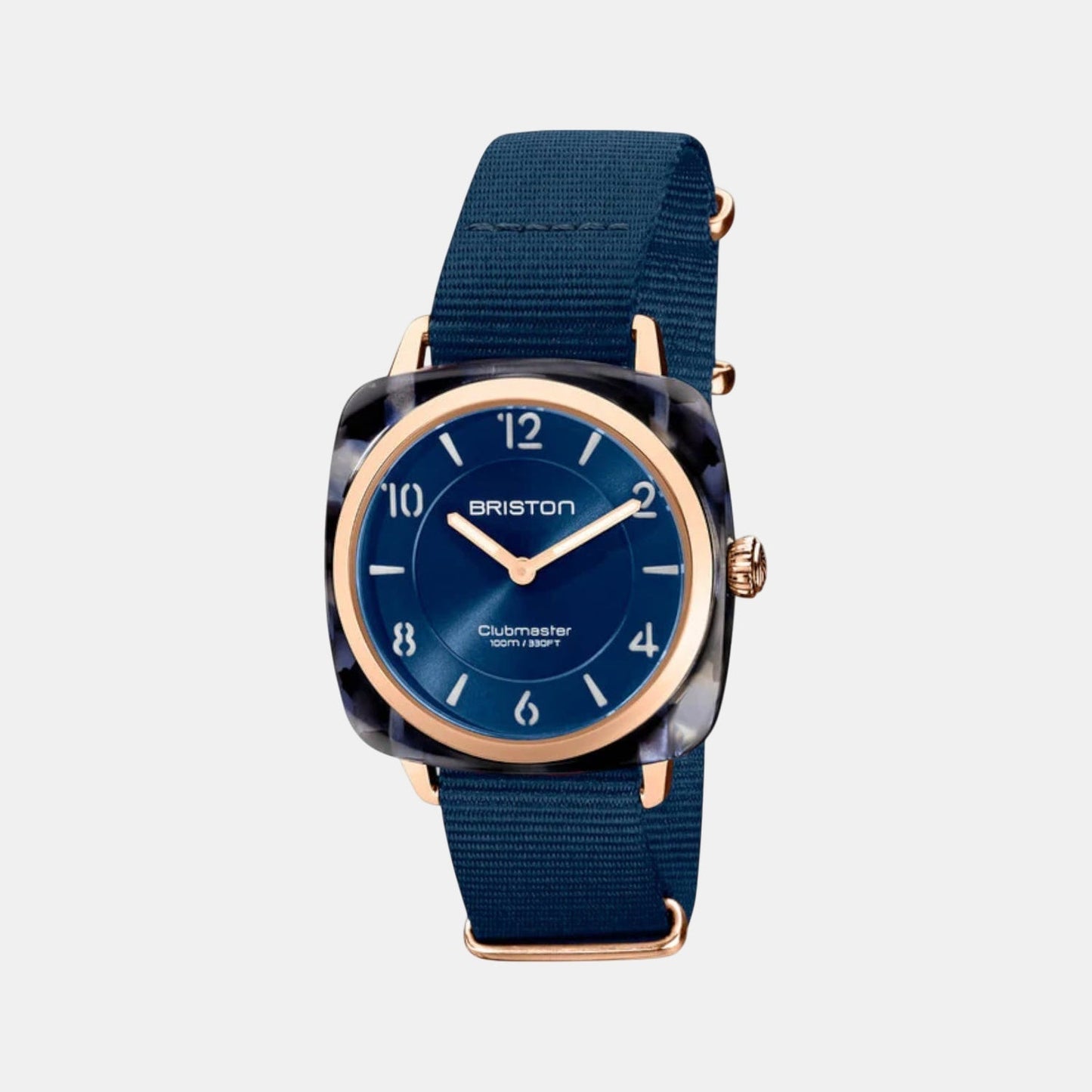 Clubmaster Chic Women Quartz Blue Dial Analog NATO Watch 21536.PRA.UB.33.NMB