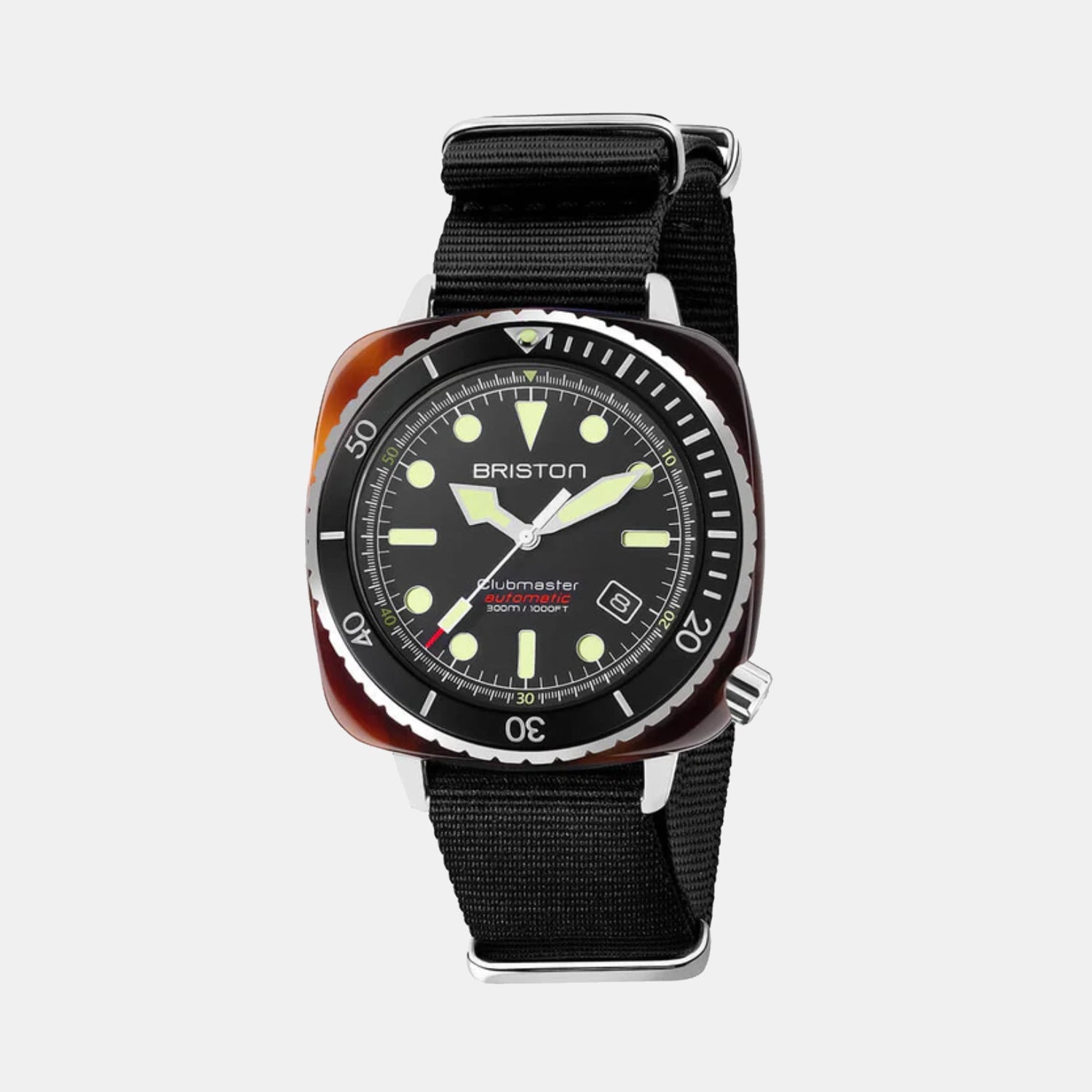 Clubmaster Diver Men Automatic Black Dial Analog NATO Watch 21644.SA.T.1.NB