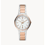 FOSSIL ASHTYN ROSE GOLD SILVER WHITE MOP DIAL WOMEN'S BQ3742 WATCH