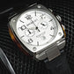Men Quartz White Dial Chronograph Rubber Watch 22142.S.T.2.RB