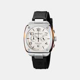 Men Quartz White Dial Chronograph Rubber Watch 22142.S.T.2.RB