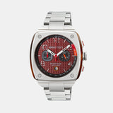 Streamliner Urban Men Quartz Red Dial Chronograph Stainless Steel Watch 24142.S.T.8.SB
