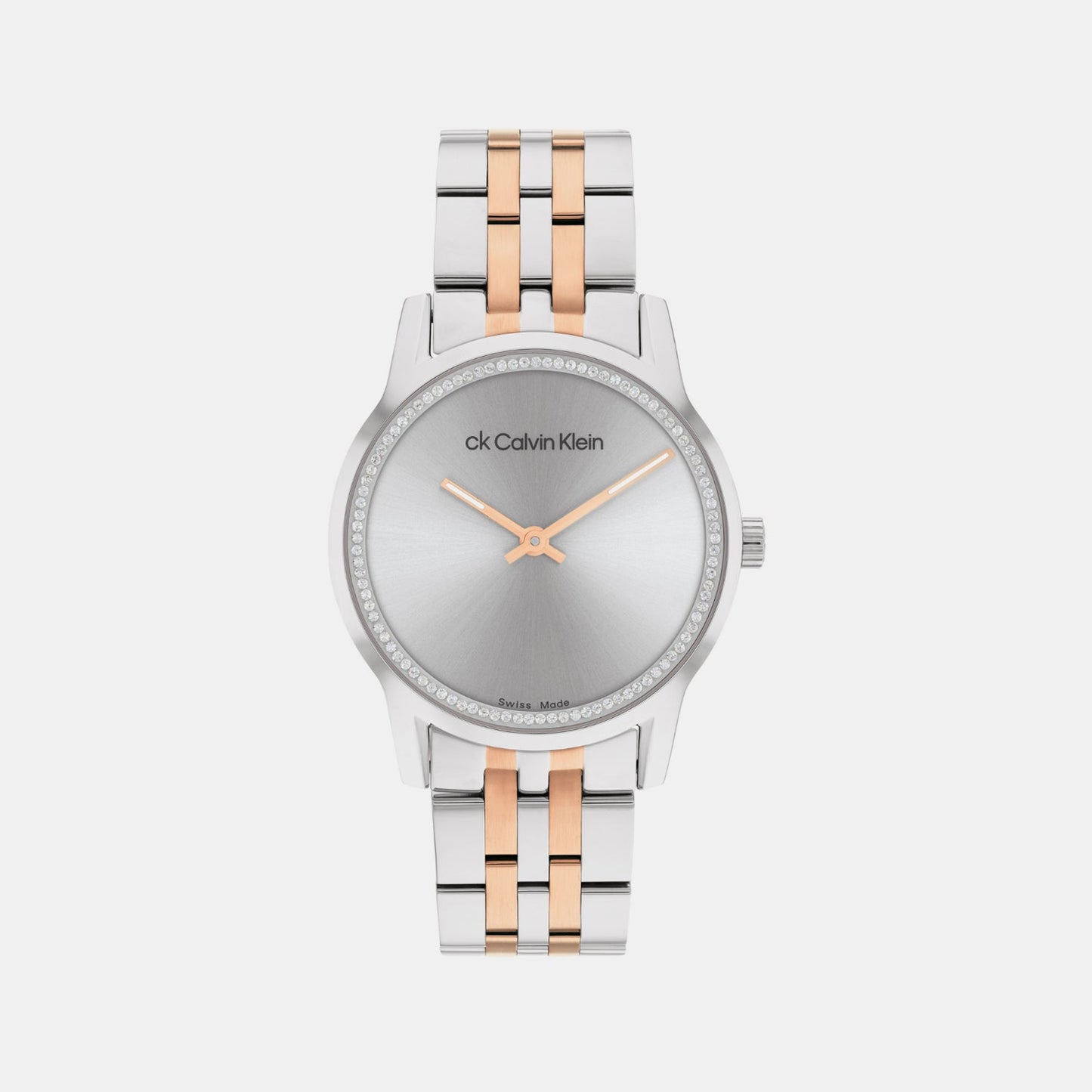 Swiss Dressed Women Quartz Grey Dial Analog Stainless Steel Watch 25000020