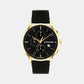 Swiss Chrono Men Quartz Black Dial Chronograph Leather Watch 25000038