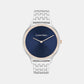 Timeless Women Quartz Blue Dial Analog Stainless Steel Watch 25100001