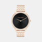 Timeless Women Quartz Black Dial Analog Stainless Steel Watch 25100003