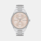 Spark Women Quartz Pink Dial Multi-Function Stainless Steel Watch 25100007