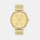 Spark Women Quartz Gold Dial Multi-Function Stainless Steel Watch 25100011