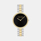 Gleam Women Quartz Black Dial Analog Stainless Steel Watch 25100012