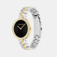 Gleam Women Quartz Black Dial Analog Stainless Steel Watch 25100012