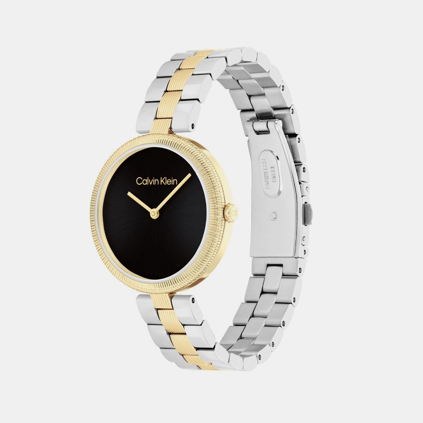 Gleam Women Quartz Black Dial Analog Stainless Steel Watch 25100012