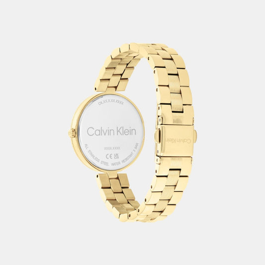 Gleam Women Quartz Champagne Dial Analog Stainless Steel Watch 25100014