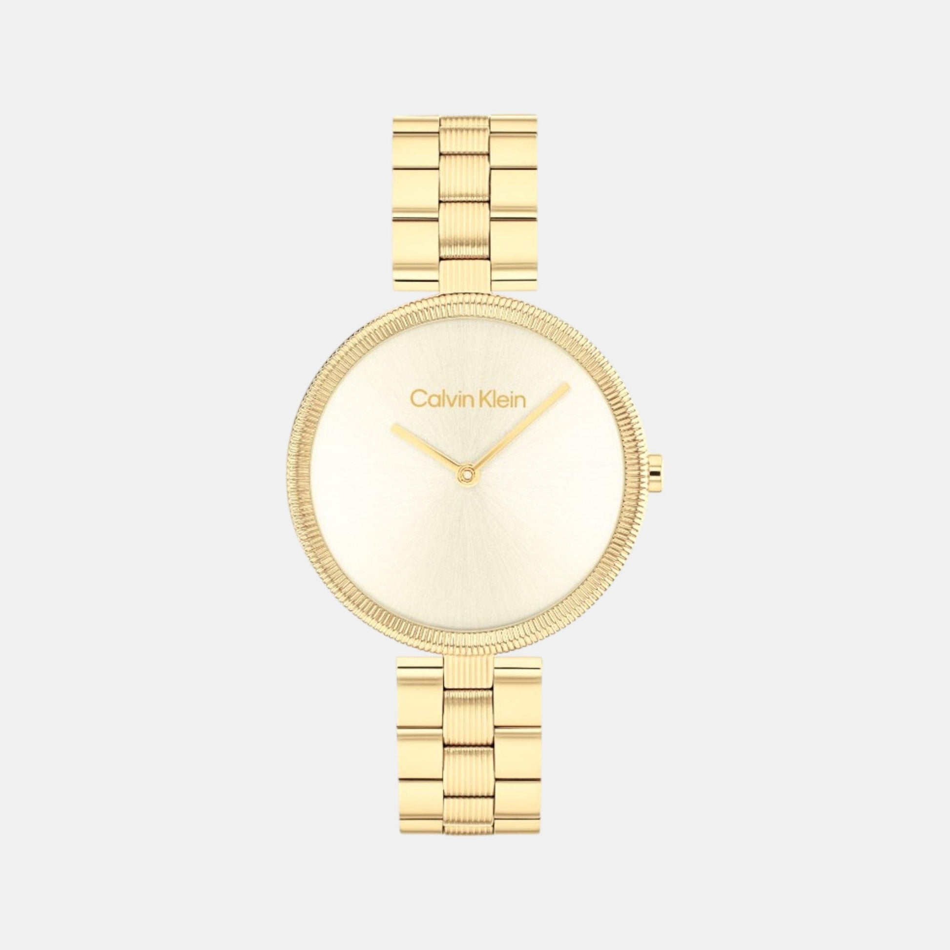 Gleam Women Quartz Champagne Dial Analog Stainless Steel Watch 25100014