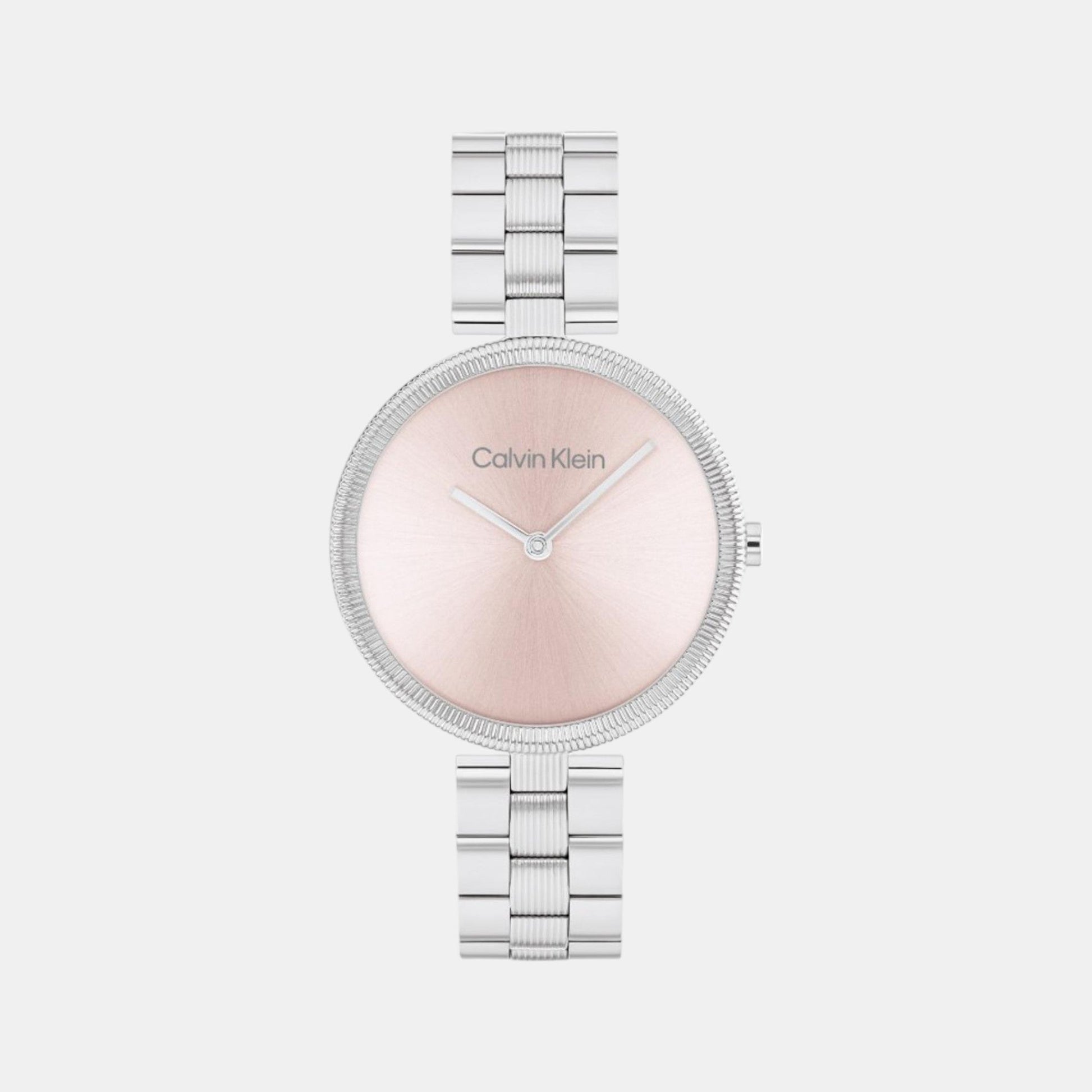 Gleam Women Quartz Pink Dial Analog Stainless Steel Watch 25100015