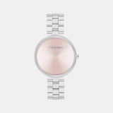 Gleam Women Quartz Pink Dial Analog Stainless Steel Watch 25100015