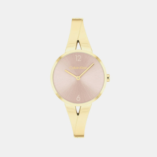Joyful Women Quartz Pink Dial Analog Stainless Steel Watch 25100027