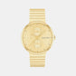 Create Women Quartz Gold Dial Multi-Function Stainless Steel Watch 25100030