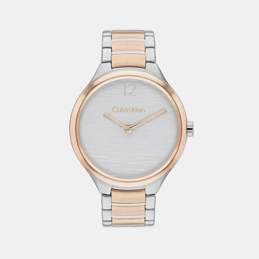 Delight Women Quartz Silver Dial Analog Stainless Steel Watch 25100049