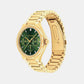 Vibrancy Women Quartz Green Dial Multi-Function Stainless Steel Watch 25100053