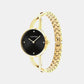 Sculpted Embrace Women Quartz Black Dial Analog Stainless Steel Watch 25100059