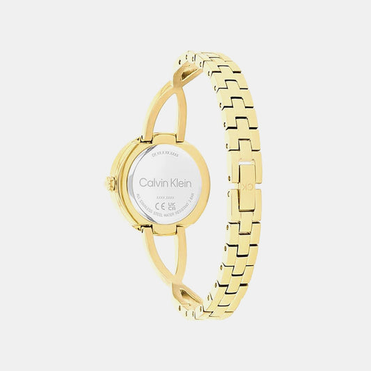 Sculpted Embrace Women Quartz Black Dial Analog Stainless Steel Watch 25100059