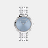 Women Quartz Blue Dial Analog Stainless Steel Watch 25100065