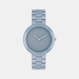 Ck Pure Women Quartz Blue Dial Analog Ceramic Watch 25100074
