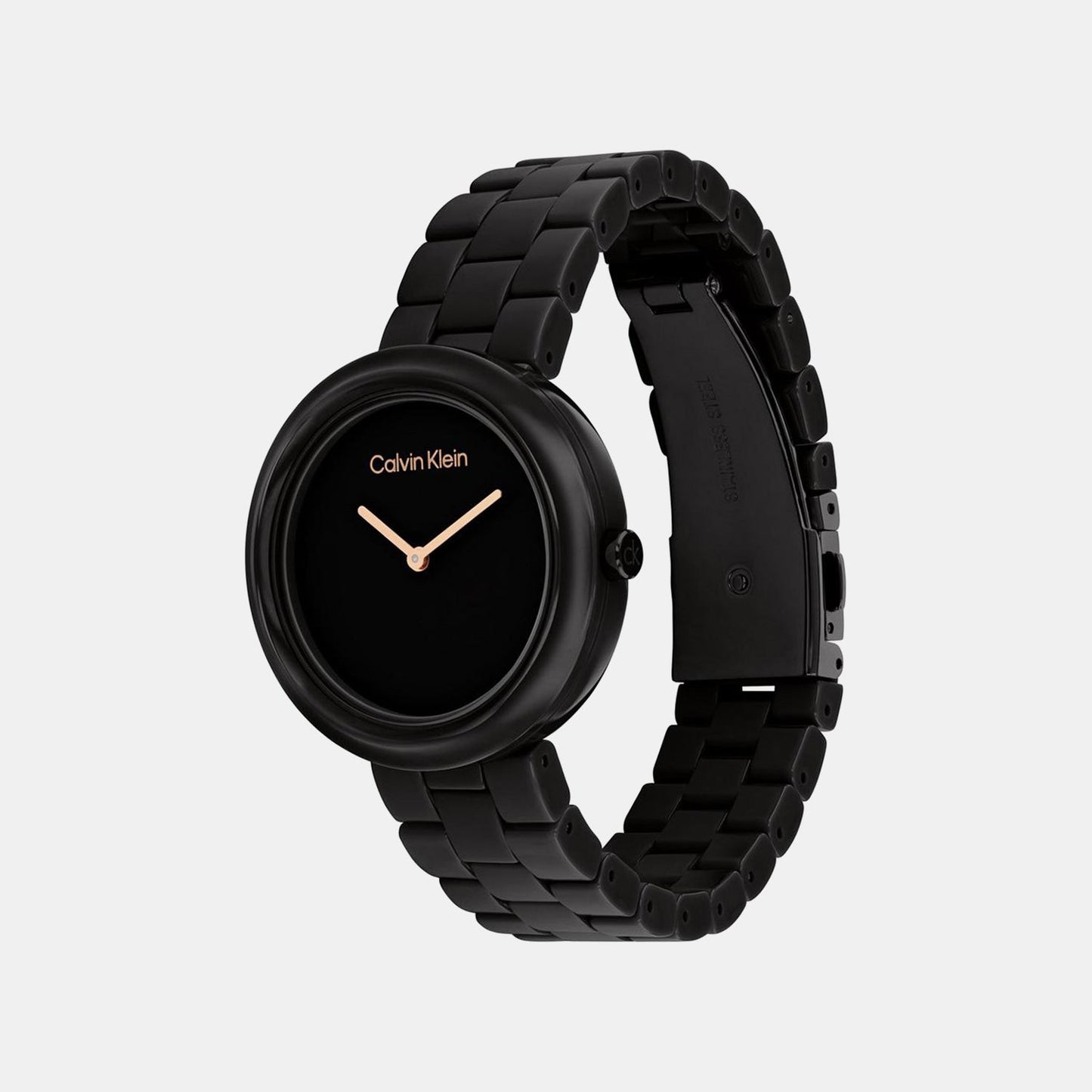 Ck Pure Women Quartz Black Dial Analog Ceramic Watch 25100075