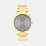 Ck Linear Elegance Women Quartz Grey Dial Analog Stainless Steel Watch 25100082