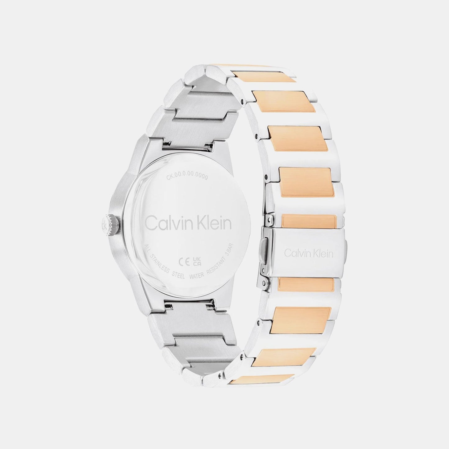 Ck Linear Elegance Women Quartz Silver Dial Analog Stainless Steel Watch 25100083