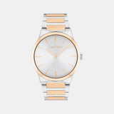 Ck Linear Elegance Women Quartz Silver Dial Analog Stainless Steel Watch 25100083