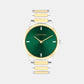Ck Linear Elegance Women Quartz Green Dial Analog Stainless Steel Watch 25100087