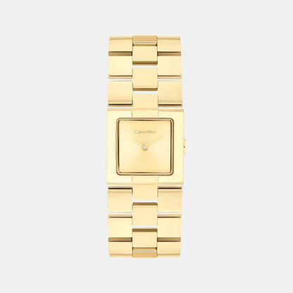 Ck Meridian Women Quartz Gold Dial Analog Stainless Steel Watch 25100089