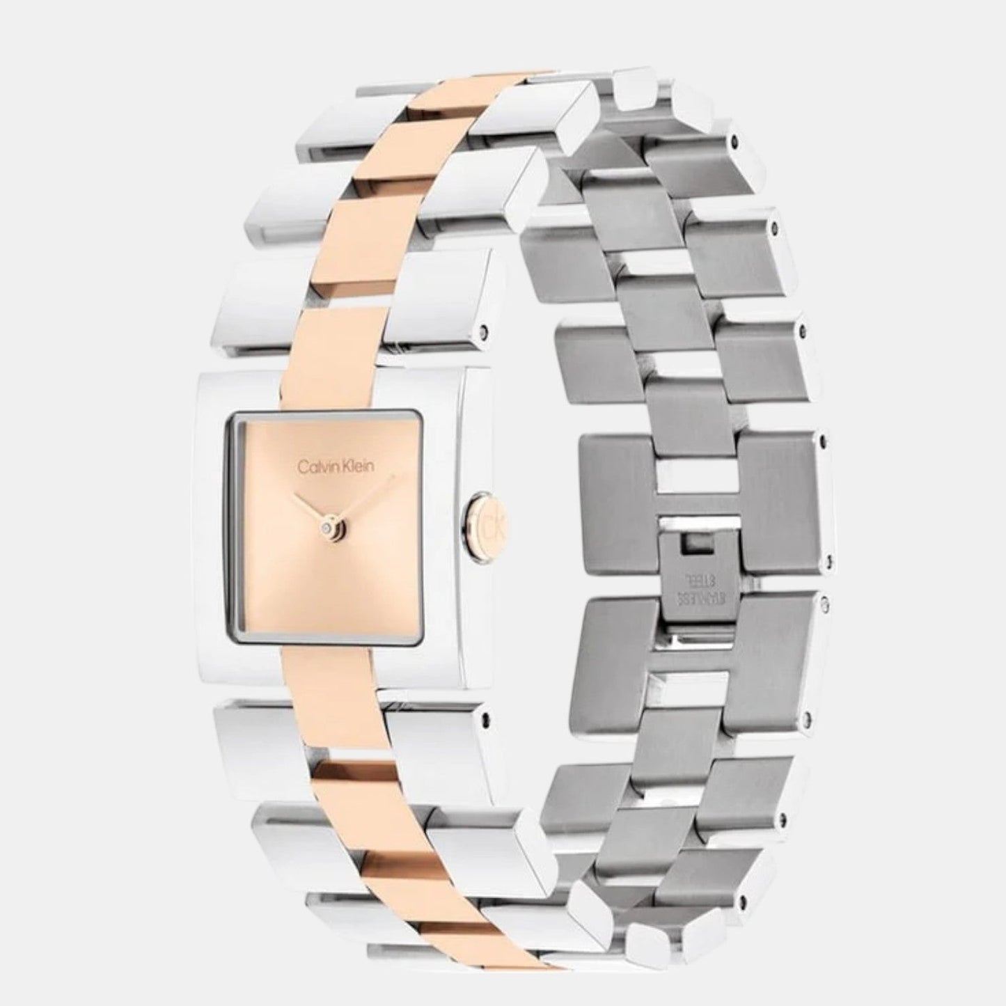 Ck Meridian Women Quartz Pink Dial Analog Stainless Steel Watch 25100092