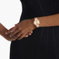 Women Quartz Pink Dial Analog Stainless Steel Watch 25100095