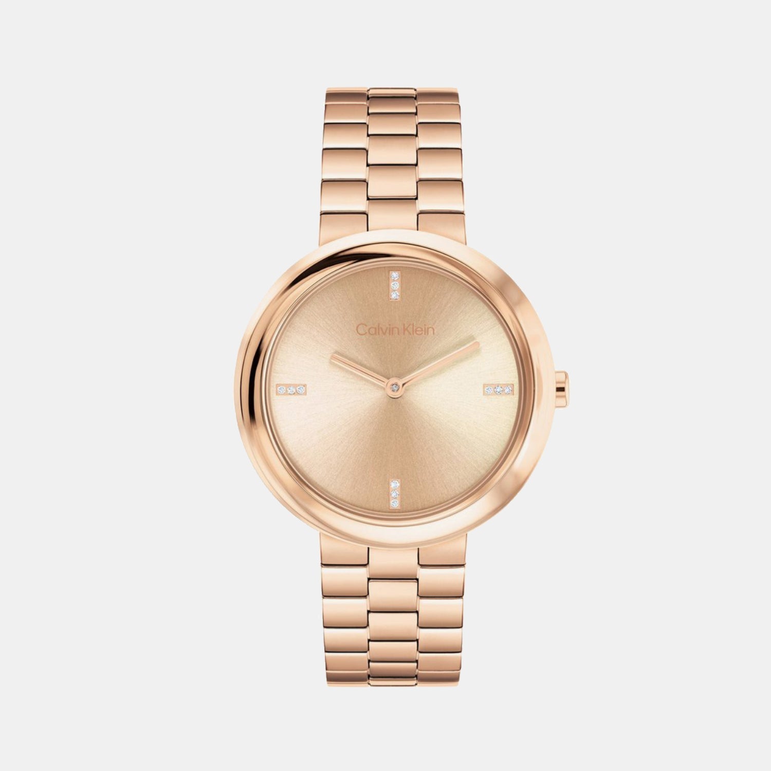 Women Quartz Pink Dial Analog Stainless Steel Watch 25100095