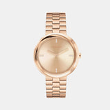 Women Quartz Pink Dial Analog Stainless Steel Watch 25100095