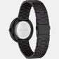 Twisted Bezel Women Quartz Black Dial Analog Stainless Steel Watch 25100096