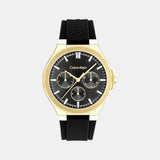 Vibrancy Women Quartz Black Dial Multi-Function Leather Watch 25100107