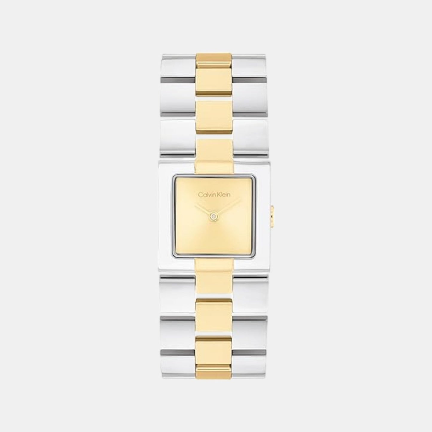 Ck Meridian Women Quartz Gold Dial Analog Stainless Steel Watch 25100115