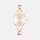 Sculpted Embrace Women Quartz Pink Dial Analog Stainless Steel Watch 25100116