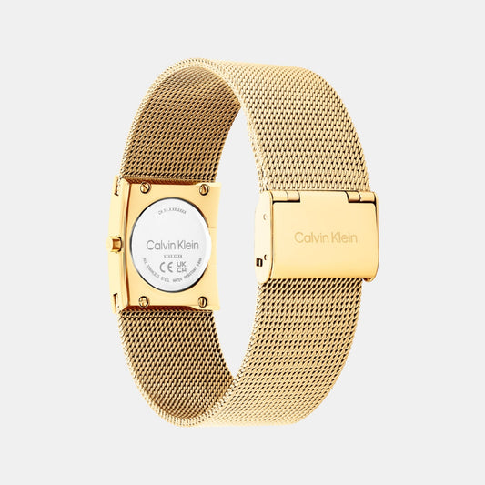 Ck Pulse Women Quartz Green Dial Analog Mesh Watch 25100136