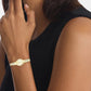 Women Quartz Gold Dial Analog Stainless Steel Watch 25100147