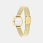 Twisted Bezel Women Quartz Green Dial Analog Stainless Steel Watch 25100152