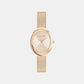 Twisted Bezel Women Quartz Gold Dial Analog Stainless Steel Watch 25100153