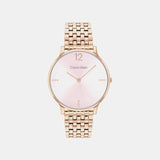 Luxe Women Quartz Pink Dial Analog Stainless Steel Watch 25100170